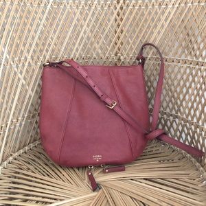 Fossil Gwen Expandable Crossbody Bag Brick Red OBO